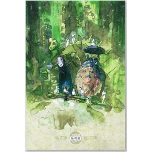 Home Decoration Hayao Miyazaki Canvas Painting Totoro Pictures Anime Wall Art Hd Prints Modular No Frame Poster For Living Room