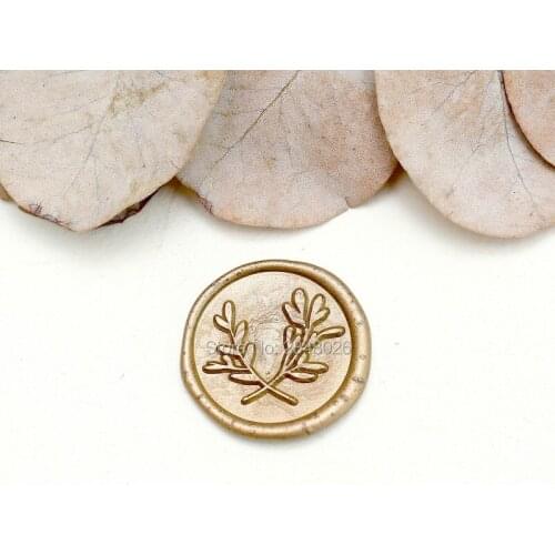 Eucalyptus leaves Wax Seal Stamp,Christams gift Wax Seal Stamp Kit, party invitation seals,wedding gift