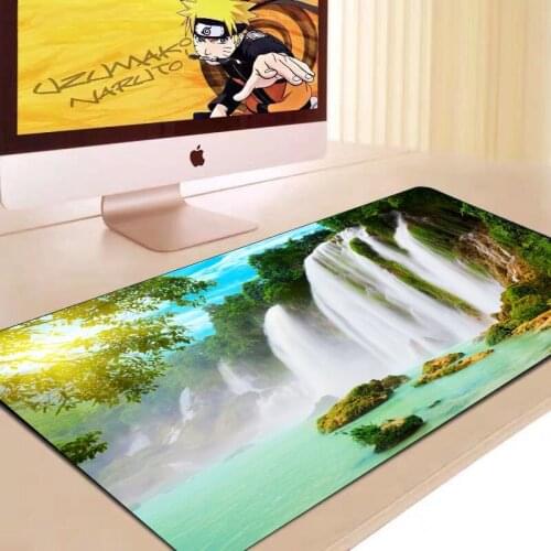 Mairuige Waterfall Computer Game Player Mouse Pad Large Non-slip Mouse Pad Keyboard Table Mat Suitable for Keyboard Peripherals