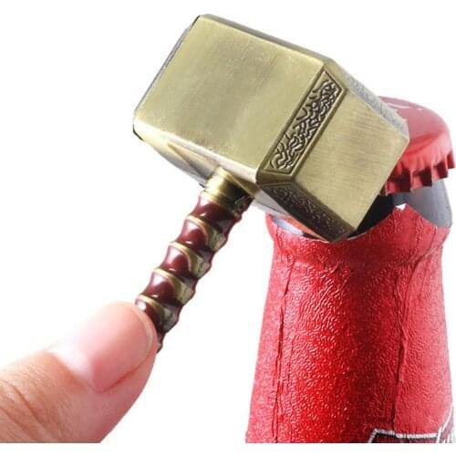 1 Pc Thor Hammer Bottle Opener Silver Gold Portable Creative Bottle Opener Can Opener Key Chain Bar Hammer Dropshipping