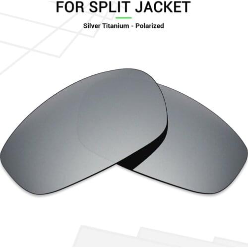 Mryok POLARIZED Replacement Lenses for Oakley Split Jacket Sunglasses Silver Titanium