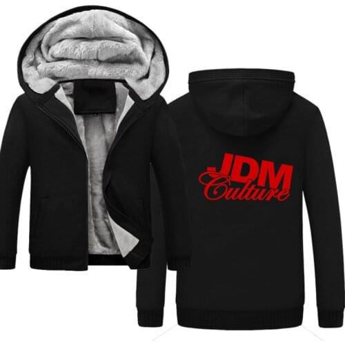 Jdm Men Fur Inside Set 2019 Winter Warm Tracksuit Mens Thick Fleece Jackets