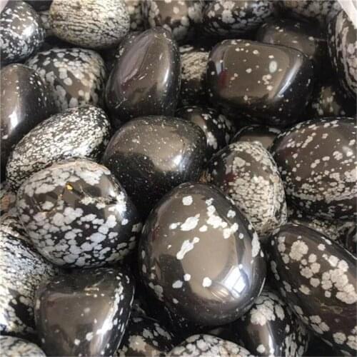 Natural Snowflake obsidian Tumbled Gem Rock Mineral Stone Chakra Healing Meditation Feng Shui Decoration