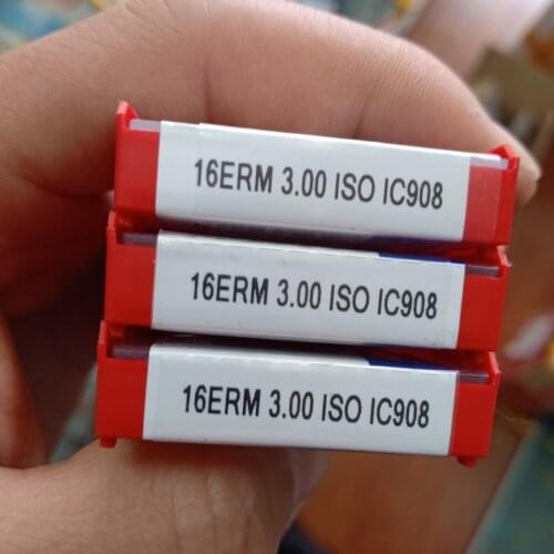 New Original ISCAR Threading Inserts 16ERM 3.00ISO IC908 Carbide Inserts 16ERM 3.00 ISO IC908 Cutting Blade Tool Wholesale