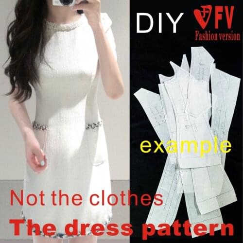 Dresses Sewing Pattern Template Cutting drawing Clothing DIY ((Not selling clothes)) BLQ- 187