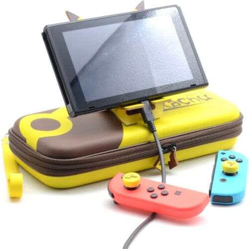 Portable Cute Cartoon Portable Hard Shell Case EVA Carrying Storage Bag+Stand+String+Caps for Nintend NS Switch and Switch Lite