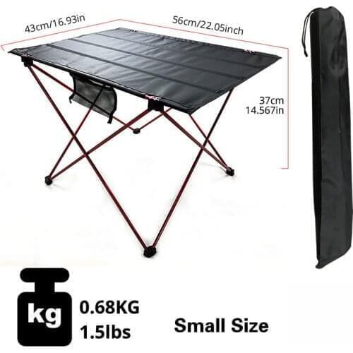 Camping Table Collapsible Portable Roll Up Outdoor Foldable Fishing Table Ultralight Oxford Cloth Folding Picnic Table