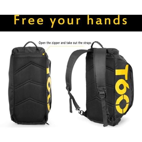 Double shoulder sports fitness bag single shoulder travel bag training bag sports bag with shoes for men and women