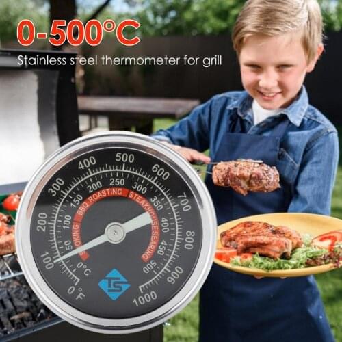 Oven Thermometer Stainless Steel BBQ Smoker Grill Thermometer Temperature Oven Grill Cooking Temp Gauge 0 To 1000 Fahrenheit