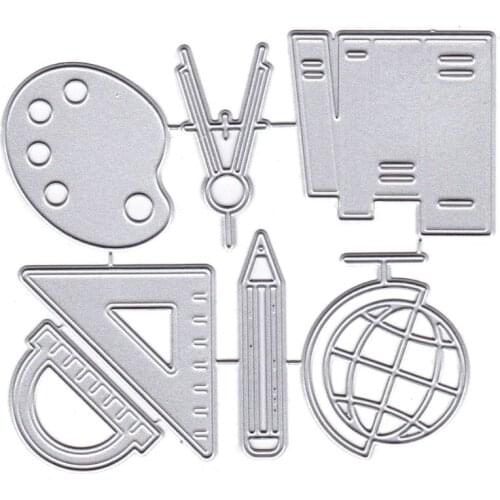 Triangle Ruler Metal Cutting Dies Stencil DIY Scrapbooking Album Stamp Paper Card Embossing Crafts Decor