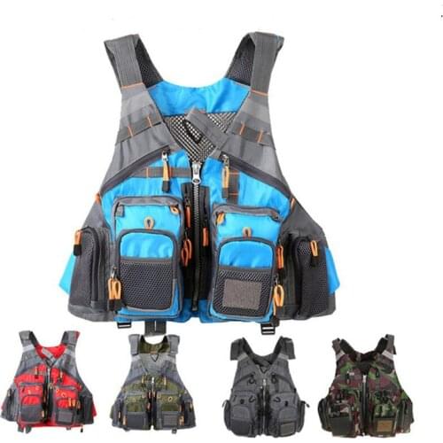 Outdoor Sport Fishing Mutiple Pocket Mesh Vest Removable Breathable Multi Function Photography Hunting Sleeveless Jacket Unisex