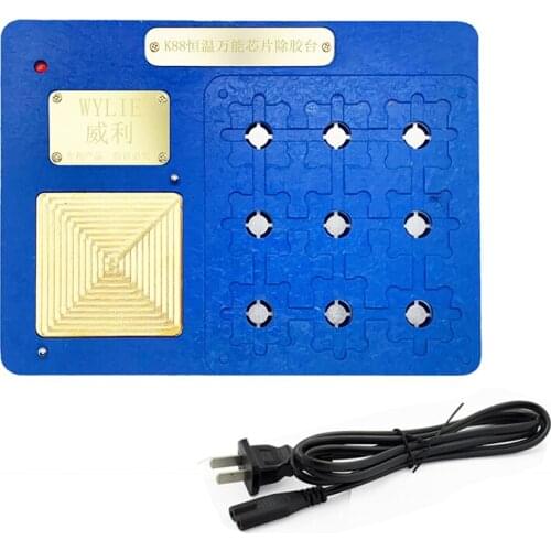 WYLIE K88 Universal NAND PICE Chip Glue Removal Platform Constant Temperature IC Chip preheater platform for A8 A9 A10 A11 A12
