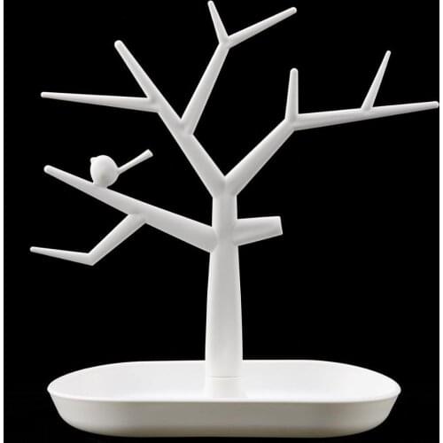 Deer / Bird Tree Jewelry Display Storage Rack Trinket Hanging Necklace Stand Earring Pendant Hanger Keys Ring Organize Storage