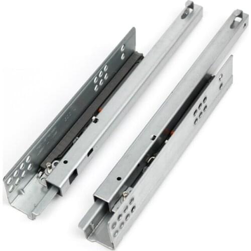 Under Mount Single Extension Drawer Slide Soft Close 3/4 Extension 2-Fold Pin Fixing DTC