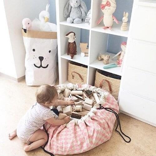 Explosion of large toy storage bags can be used when the carpet bags for kids toy storage bag