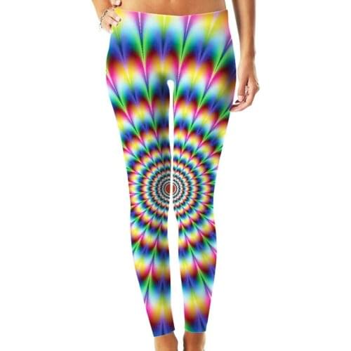 Women Leggings Fashion 3D Digital Printing Into the Rainbow/Rave Drips Leggings Sexy Elastic Female Skinny Leggings Harajuk DDK6
