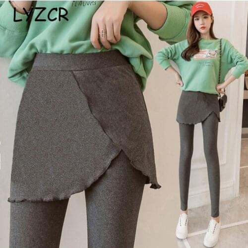 Women leggings With SKirt High Waisted Plus Size Leggings For WOmen 4XL Black Womens Leggings Elastic Trousers Stretch Leggins