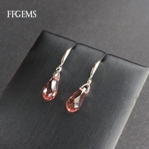 FFGems Water Drop Zultanite Earring Real 925 Silver Sterling Diaspore Stone Color Change Fine Jewelry For Women Party Gift