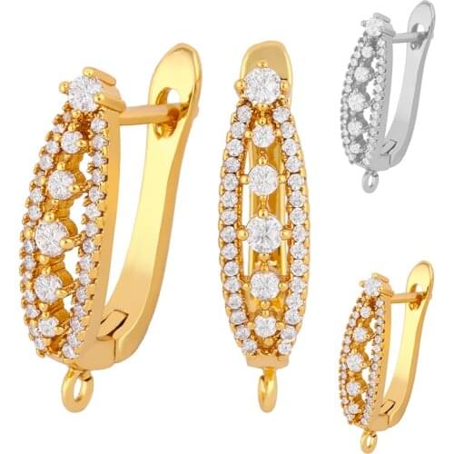 OCESRIO Gold Handmade Bead Big Evil Eye Zircon Earring Hooks For Women With White Stone Crystal Boho Hollow Out Jewelry erha063