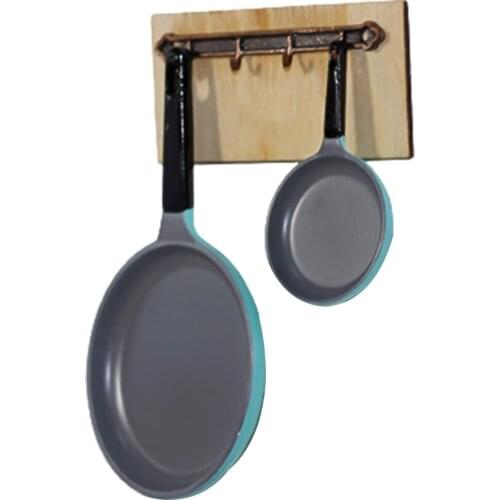 1/6 Dollhouse Cute Kitchen-ware Pan Model Toy Decorative Miniature Ornament Gift Kitchen Dollhouse Furniture Toys For Children