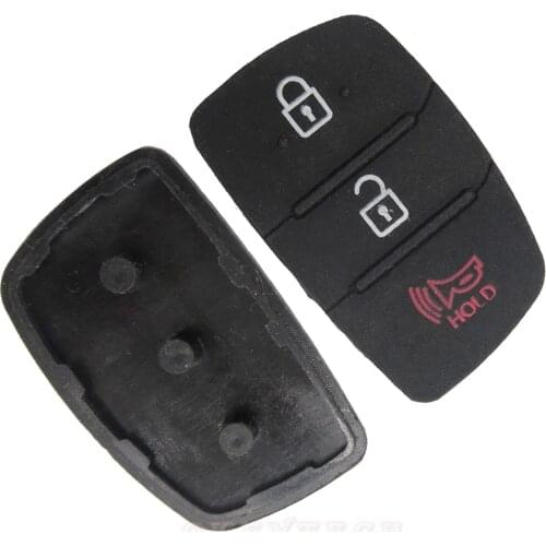 3 Button For Hyundai key HOLD pad three Button Rubber Silica Gel Replacement Key Cover Shell Case For Hyundai Or For Kia key Pad