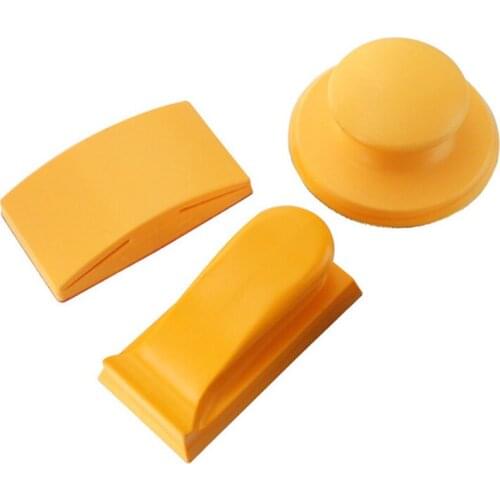 5 Inch Sanding Block Rubber Hook Loop Backing Pad Sandpaper Holder Hand Grinding Block Polishing Tools