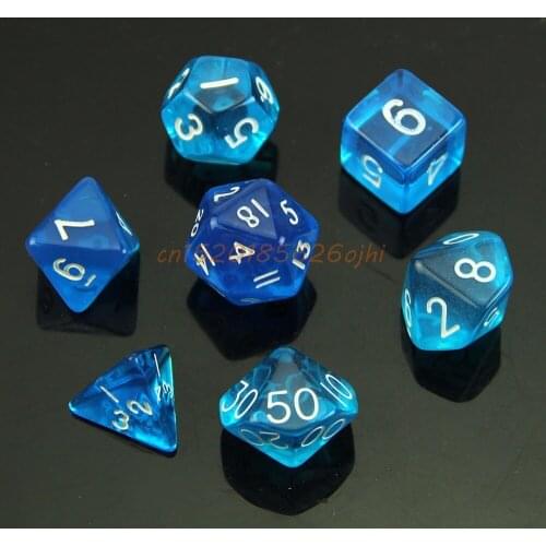 7 Sided Die D4 D6 D8 D10 D12 D20 MTG RPG D&D DND Poly Dices Board Game Chess
