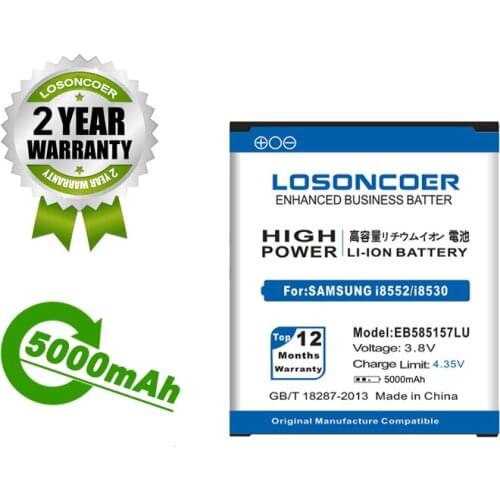 5000mAh EB585157LU For Samsung Galaxy Win i8552 Battery i8550 Express i8730/Grand Quattro Beam i8558 i869 i8530 Battery