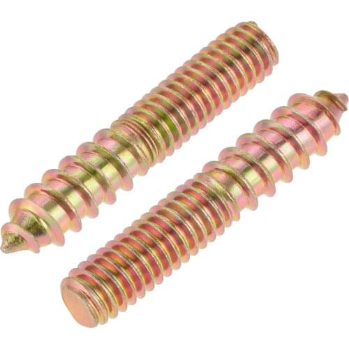 Uxcell 5/16-18 x 1-3/4" Hanger Bolts Double Head Dowel Screw for Wood Furniture 10pcs