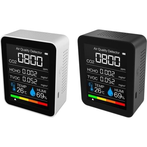 CO2 Detector Air Quality Detector TVOC HCHO Detector Temperature and Humidity Tester Carbon Dioxide Monitor