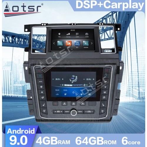 Dual Screen For Nissan PATROL Y62 2012 2013 - 2020 Android 9.0 Tesla Style Carplay Car GPS Navigation Multimedia Radio Player