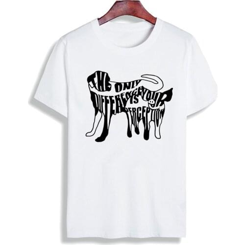 Womens T-Shirt Dog Graphic Print Funny Streetwear Basic Top Casual Tee 2021 Summer Round Neck White Casual Tshirt Female