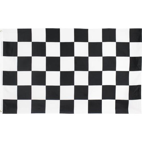 90x150cm black white square car racing checkered Flag