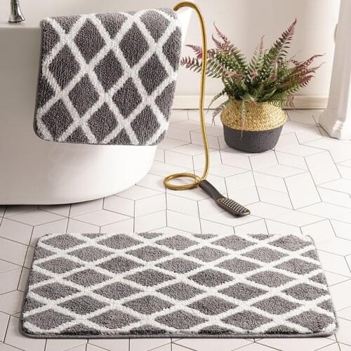 Bathroom Rug Non-slip Absorbent Floor Mats Feet Soft Microfiber Home Carpet Anti-skid Bath Mat Tapis Salle De Bain