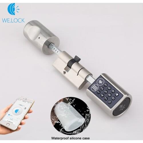 L6PB Adjustable Smart Electronic lock unlock by Password Bluetooth Hardware Lock Keyless EURO Lock Cylinder