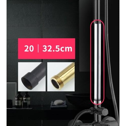 Brass Shower Set Extend Pipe 32.5CM Extension Tube Bar,Heighten pipe sliding bar shower tube lengthen pipe bathroom accessorie