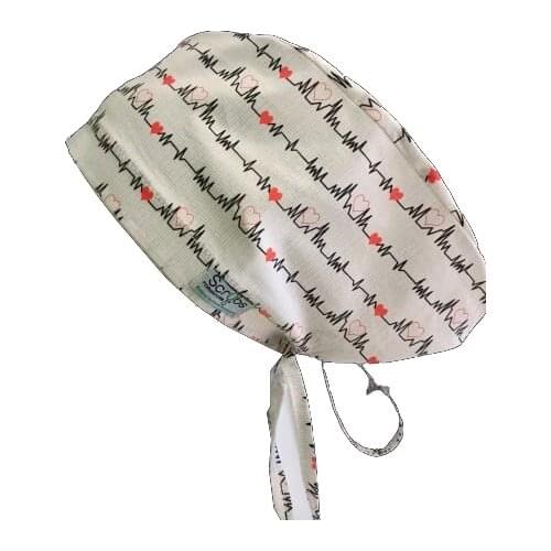 Medical Dentists Recommend You Replace the Cap Scrub Surgical Hats in Gray Brush Teeth for Women and for Men Ultra Soft 100% Cotton Back Ties with Elastics