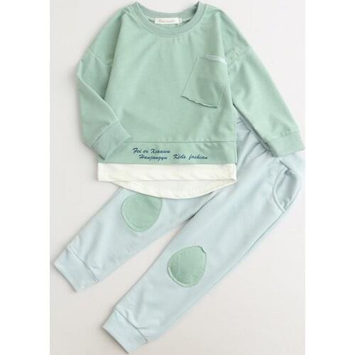 Menoea 2020 New Style Children Cartoon Baby Boys Sets Long Sleeve Shirt+Jeans Pants 2Ps Boys Clothes Kids Autumn Clothes Suits