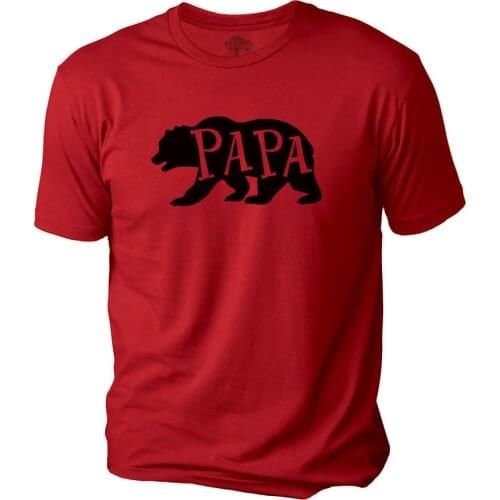 Fashion Papa Bear Fathers Day Gift T-Shirt. Summer Cotton O-Neck Short Sleeve Mens T Shirt New S-3XL