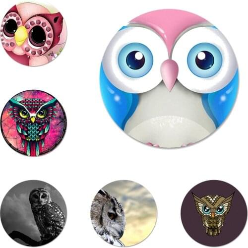 Cartoon Owls Animal Love Flower Icons Pins Badge Decoration Brooches Metal Badges For Backpack Decoration