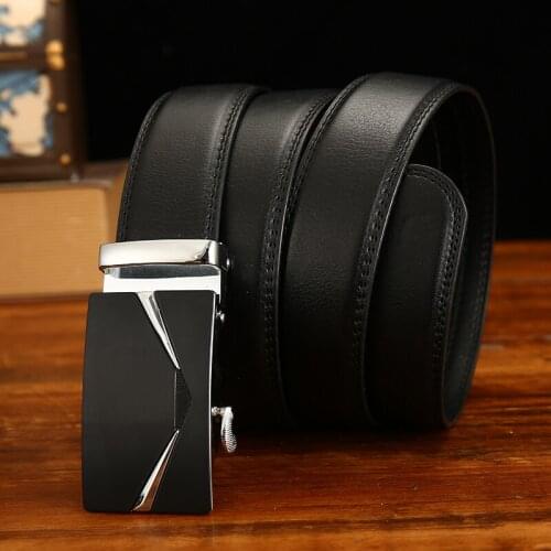 Anxianni Famous Brand Belt Men Top Quality Genuine Luxury Leather Belts for Men Automatic Buckle cummerbunds Male