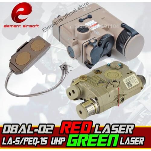 Element Accessory kit include LA-5/PEQ-15 LA-SC UHP Green Laser DOUBLE REMOTE CONTROL DBAL-D2 IR Laser DBAL-EMKII Weapon Light