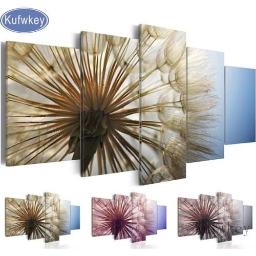 Dandelion Diamond Painting 5pcs Full Square/Round Diamond Embroidery plant Picture Of Rhinestones Diamond Mosaic home decoration