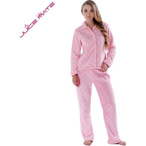 Autumn Winter Warm Pyjamas Women Sleepwear Female Fleece Pajamas Sets Plus Size Home Suits Sleep Lounge Pajamas For Women Adults