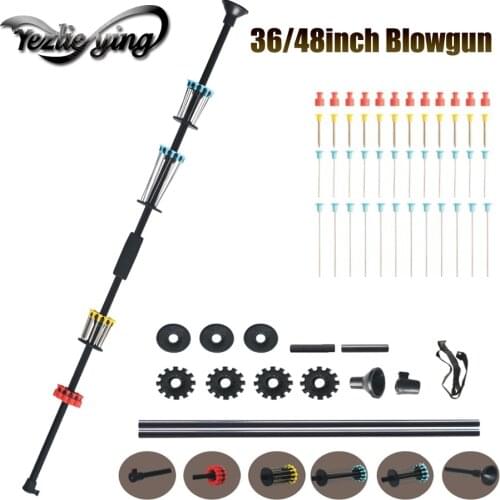 36/39/48 Inch Blowgun with Junction Tube and Needles Comfort Grip All Aluminum Blowgun Equipped With a Sight and 48 Darts