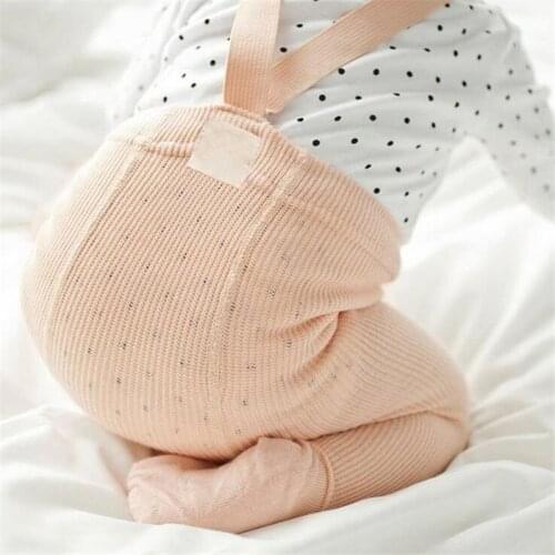 Thick Baby Pants Cotton Autumn Infant Toddler Pantyhose High Waist Cross Belt Girls Leggings Newborn Boys Girls Pants