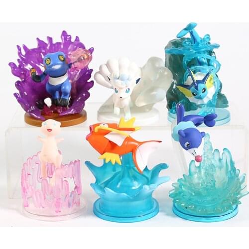 Pokemon Gallery Figures Vol.3 Mew Vulpix Popplio Groagunk Magikarp Vaoreon 6pcs/set