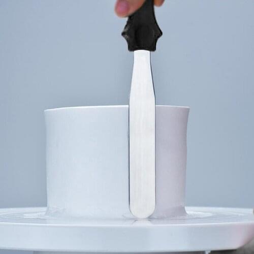 K5DC 3pcs/set Stainless Steel Cream Spatula Cake Scraper Smoother Palette Knife Cake Decorating Smooth Tool