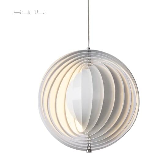 Nordic modern moon pendant light Retro minimalist Restaurant Bar living room bedroom lamp