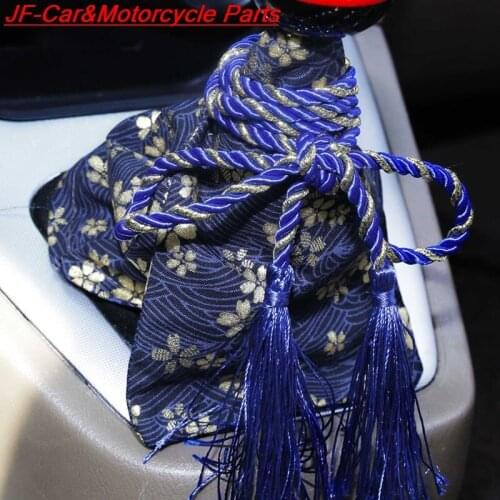 Canvas Katana Pattern Style Car Shift Lever Knob Dust Cover Universal Auto Racing Shift Knob Collars Samurai Sword Style